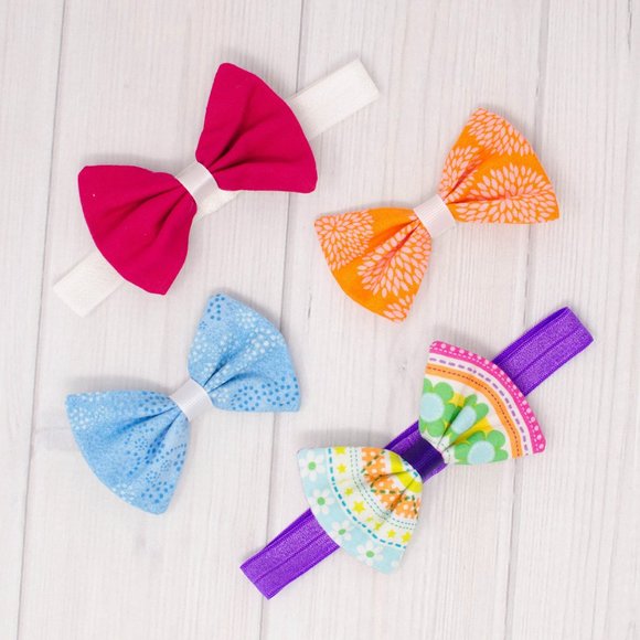 Summer Brights Hair Bow & Headband Set - Picture 1 of 3